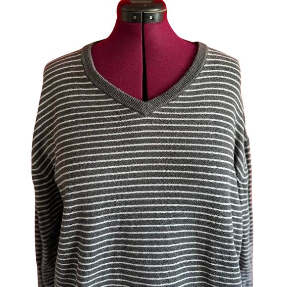 Chaps Sweater Womens Size 2XL Stripe Casual Classic Preppy Autumn Outdoor - Picture 2 of 7